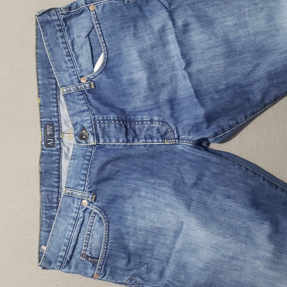 Armani Jeans Indigo Series 008 Mens Blue Button Fly Regular Jeans Size 36x32 - Picture 6 of 16
